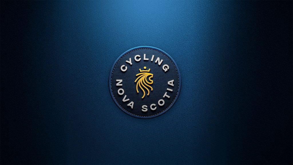Cycling Nova Scotia Logo rendered as an embroidered patch