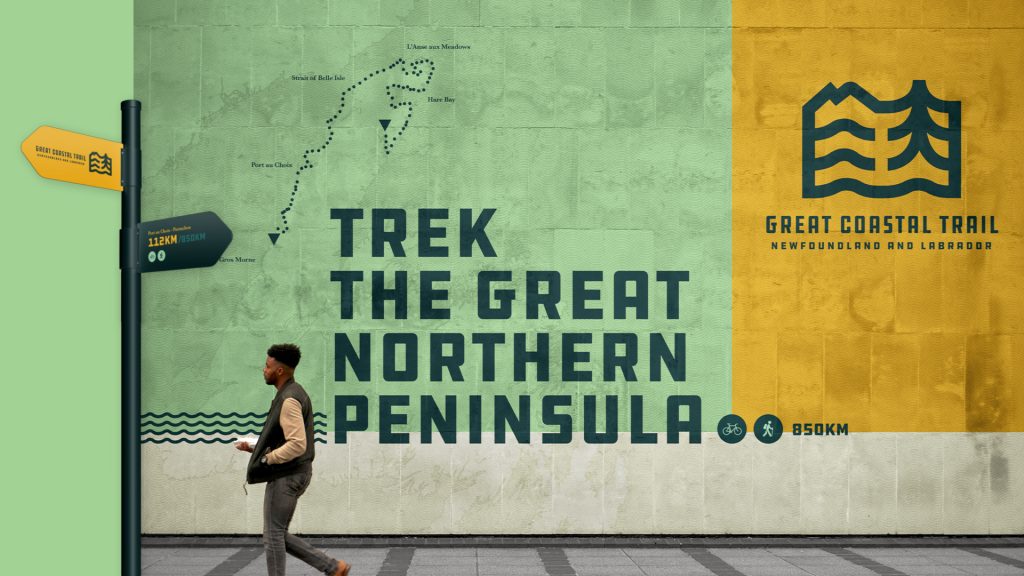 Newfoundland & Labrador's - Great Coastal Trail - Branding | Map