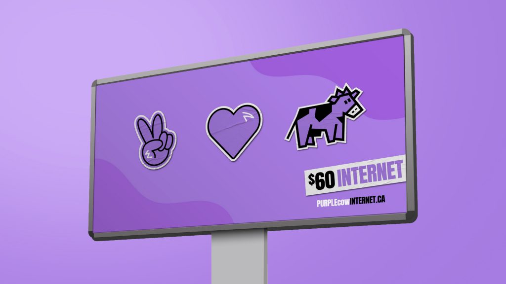 Purple Cow Internet - Branding Billboard