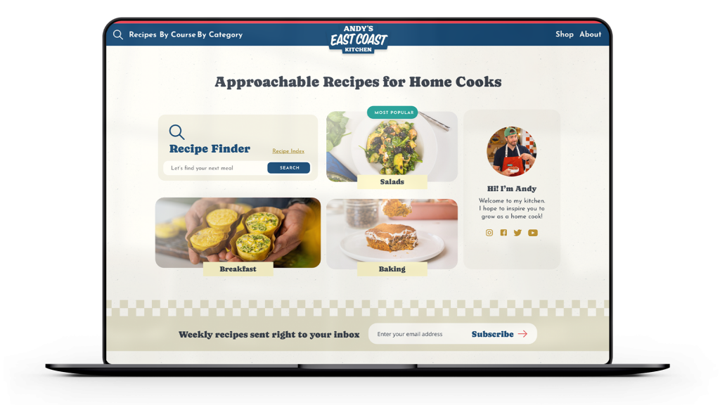 Andy's East Coast Kitchen Website Design