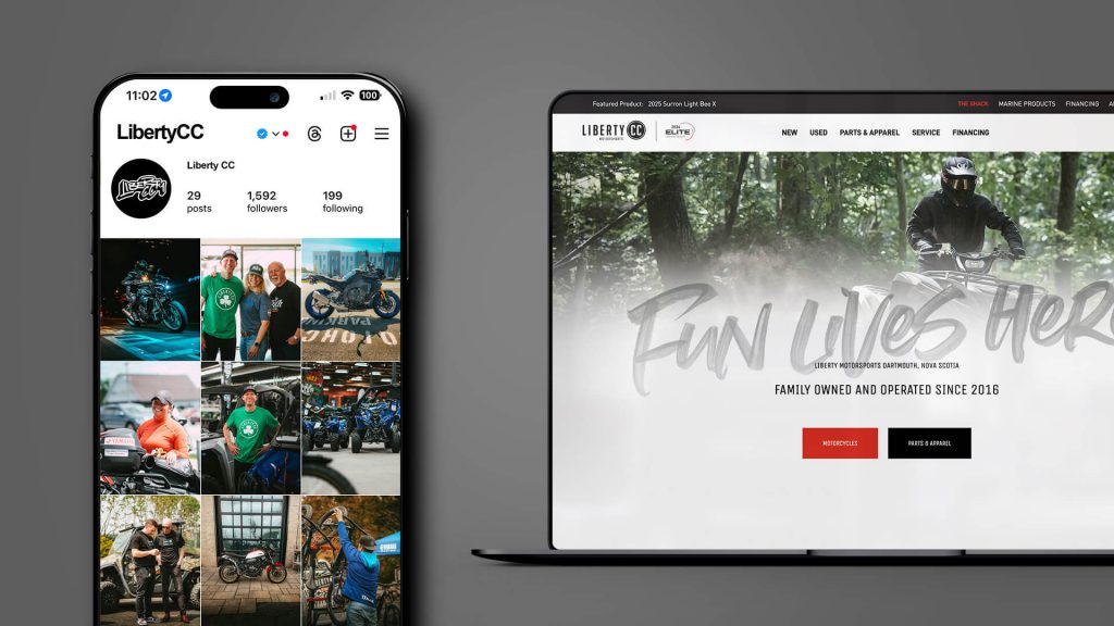 Liberty CC Motorsports Branding, Web Design, Social Media
